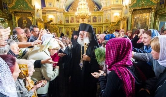Патриарх Александрийский Феодор II в Свято-Троицом соборе