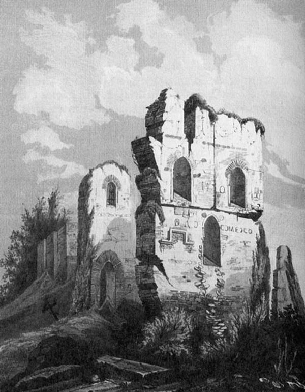 Предположительно, руины Десятинной церкви в XVII веке. Рисунок, приписываемый Абрахаму ван Вестерфельду (1620/21 – 1692)