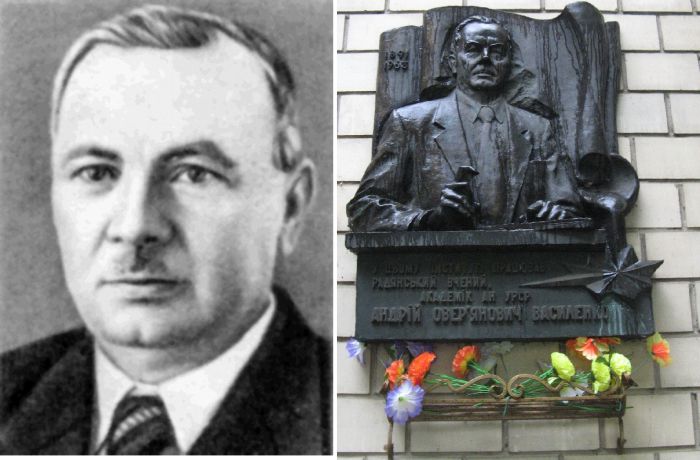 Андрей Аверьянович Василенко и мемориальная доска в Киеве