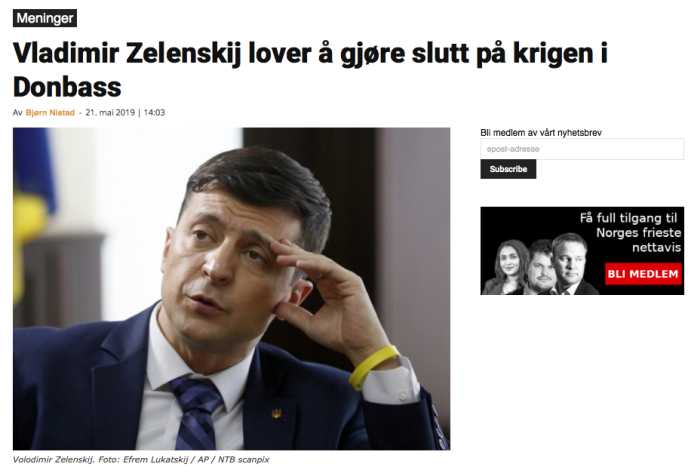 Vladimir Zelenskij lover å gjøre slutt på krigen i Donbass