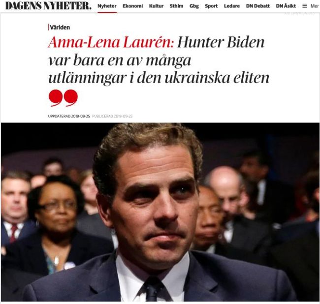 Anna-Lena Laurén: Hunter Biden var bara en av många utlänningar i den ukrainska eliten