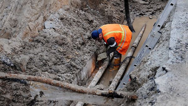 Авария теплосетей в Киеве, фото rian.com.ua