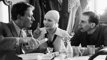 Андрей Миронов, Нина Русланова и Андрей Болтнев в фильме «Мой друг Иван Лапшин»