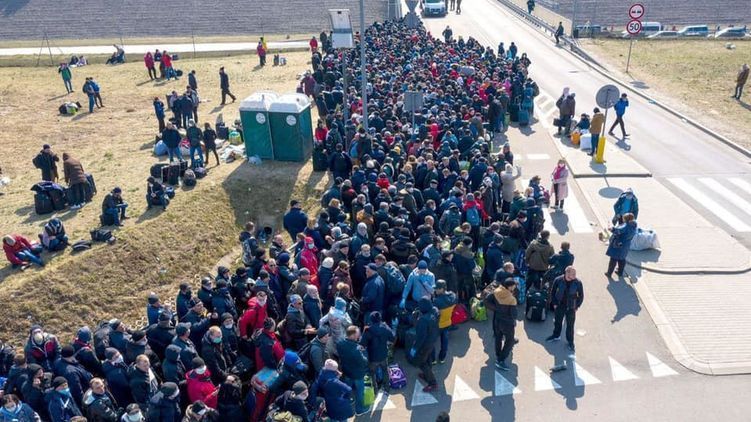 Очереди на украино-польской границе