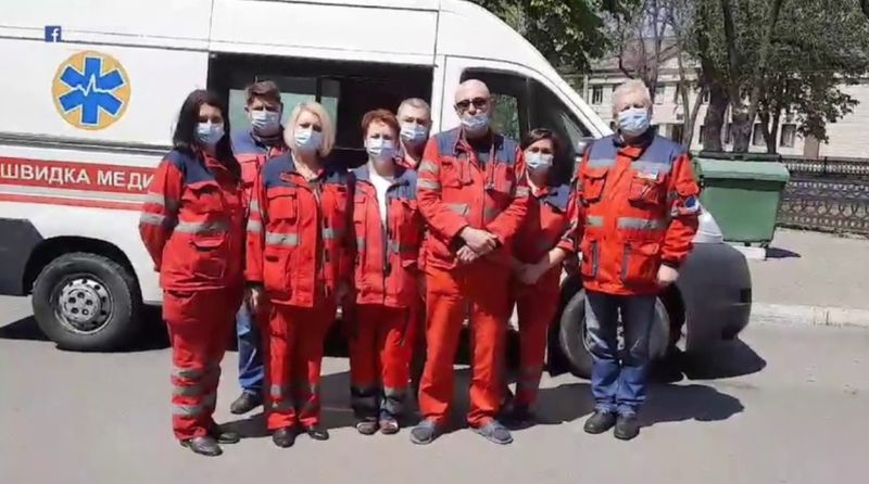 Протест медиков «Скорой» Мариуполя