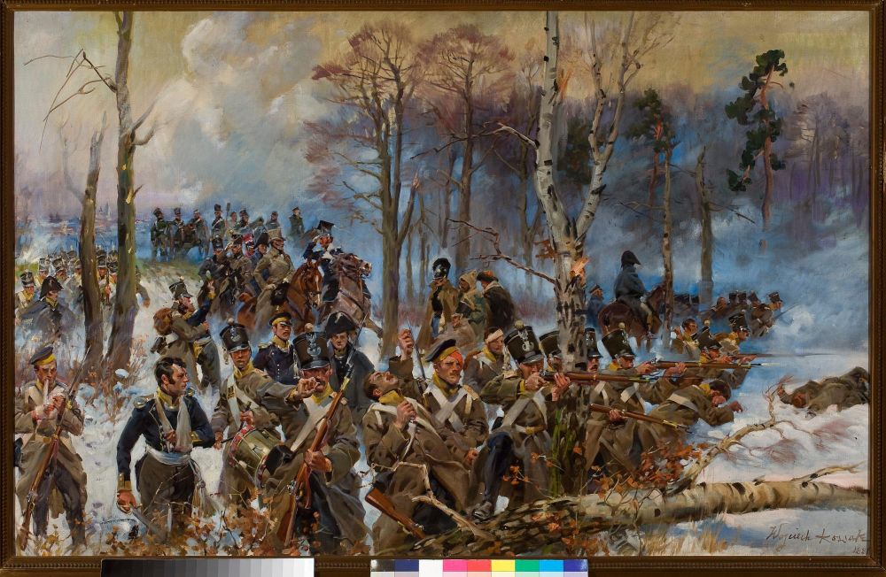 Сражение при Грохове. Художник Войцех Коссак