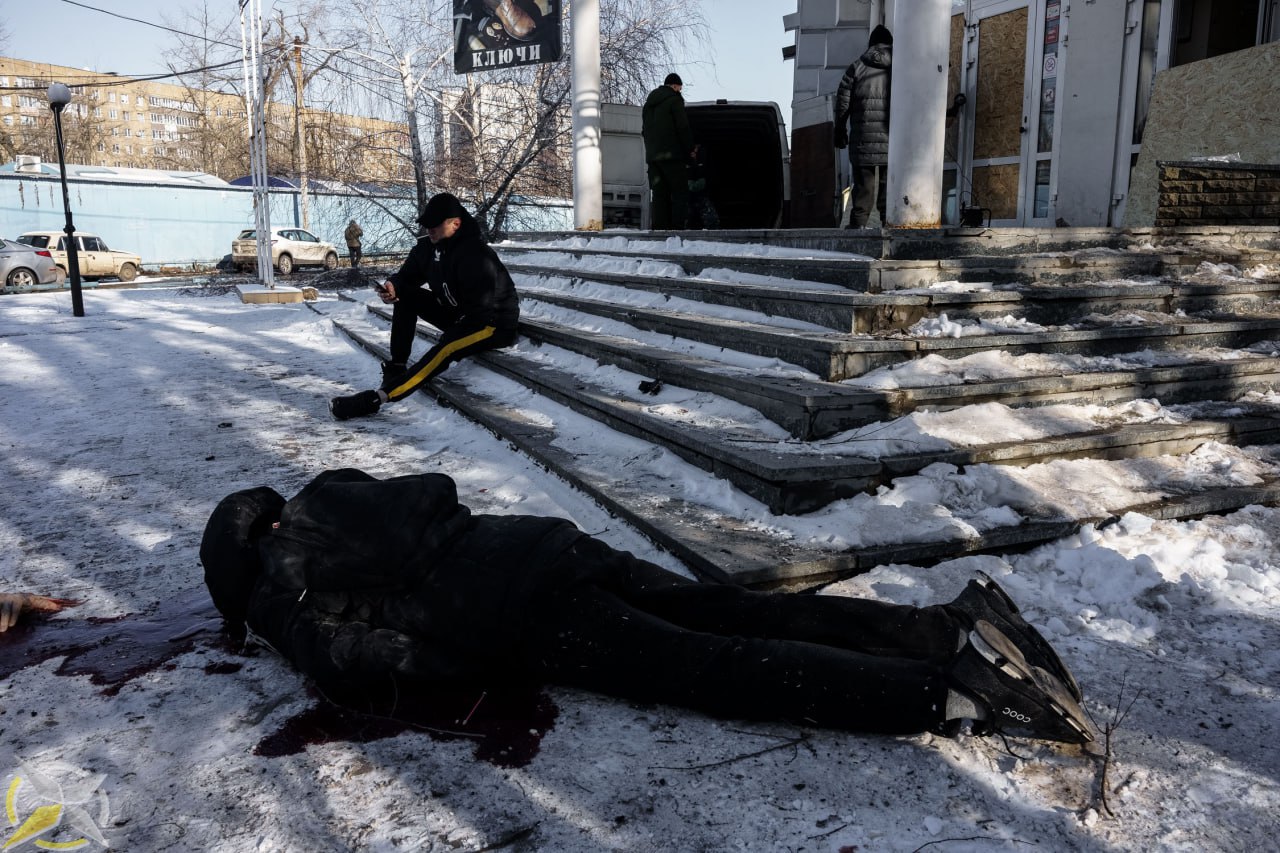 Последствия удара ВСУ по рынку в Кировском районе Донецка.  Денис Григорюк, военкор