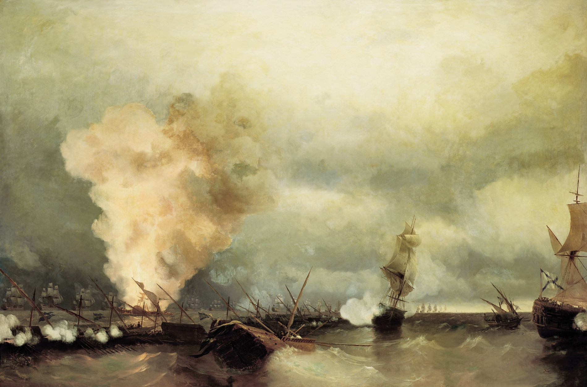 Выборгское сражение на картине И.К.Айвазовского