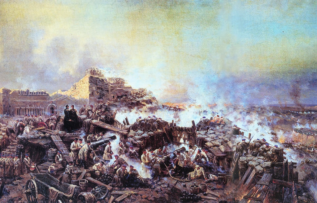 Художник В.Ф.Подковырин: «Отражение штурма англо-французских войск на Малахов курган 6 июня 1855 года»
