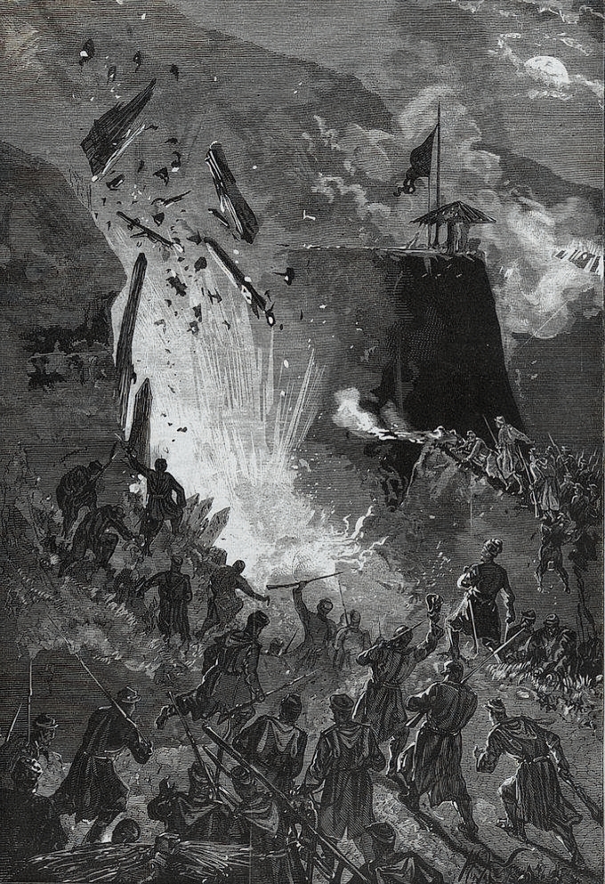 Штурм Карса на рисунке Н.Н.Каразина