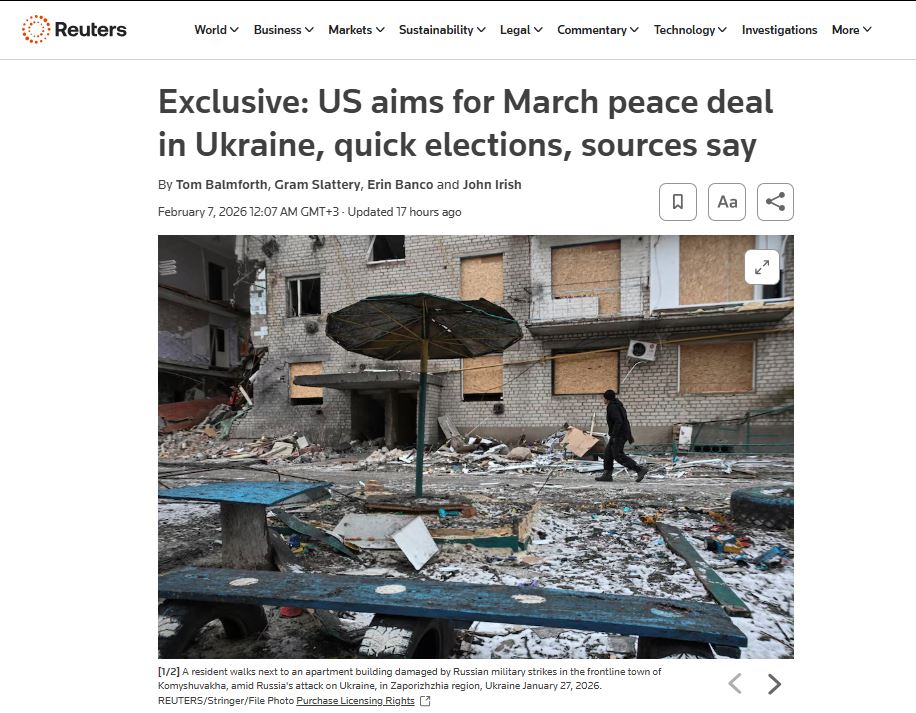 Трамп хочет подписать мирное соглашение по Украине уже в марте