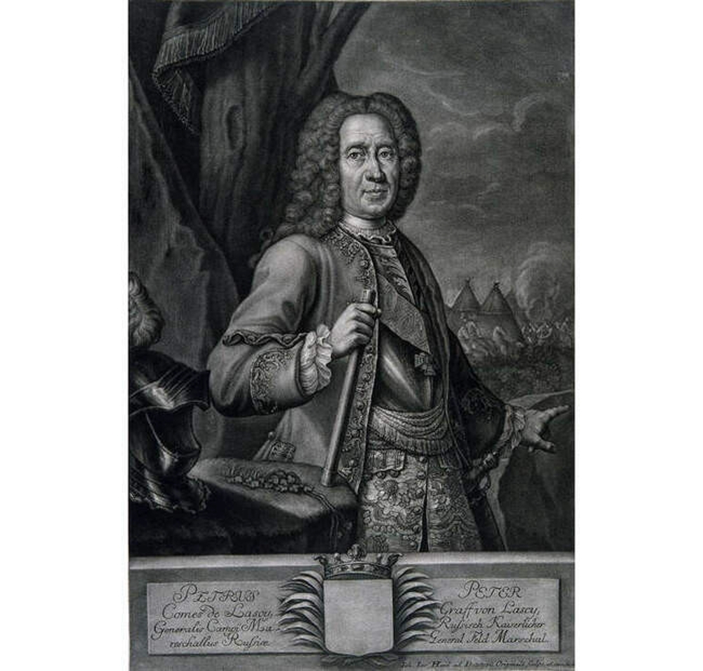 Картина немецкого художника Якоба Хайда, изображающая Петра Ласси.