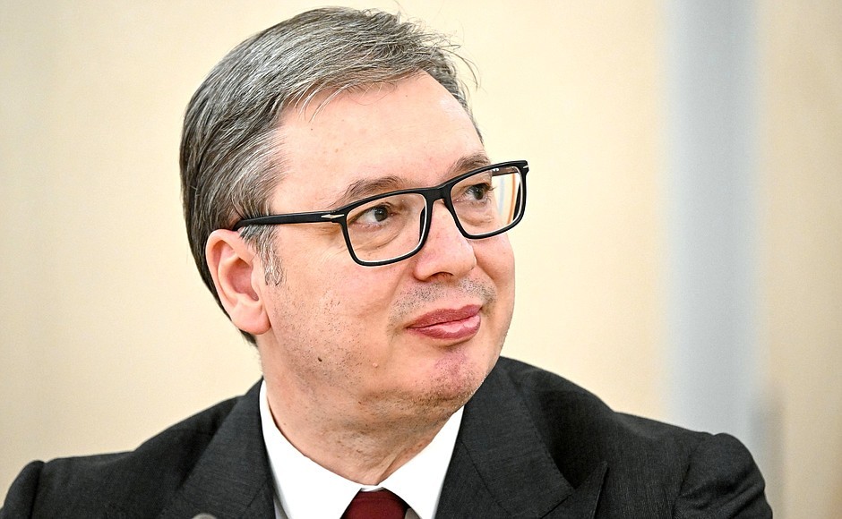 Президент Сербии Александр Вучич на переговорах в Кремле 09.05.2025 / Сергей Бобылёв, РИА «Новости»