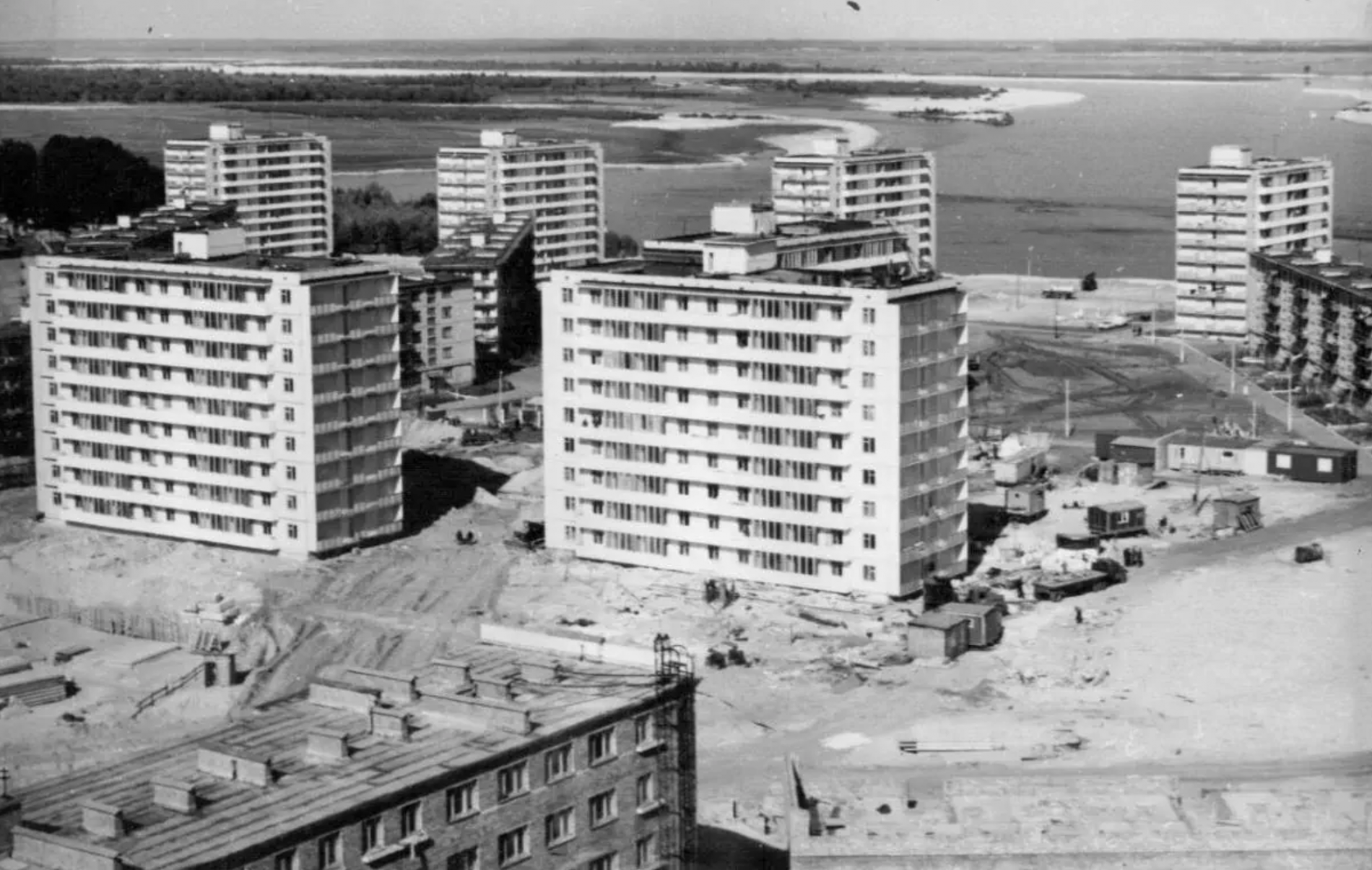 Строительство Трипольской ТЭС и городка энергетиков Украинка, 1960-1970-е годы, СССР