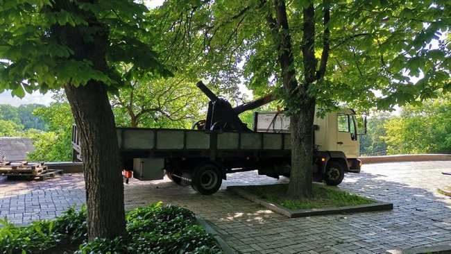 Вывоз пушек на реставрацию