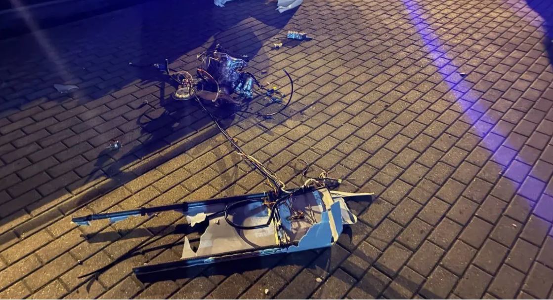 Сбитый БПЛА в Минске