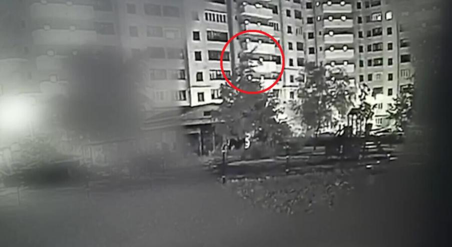 Момент падения БПЛА на скриншоте от Следственного комитета Белорусии