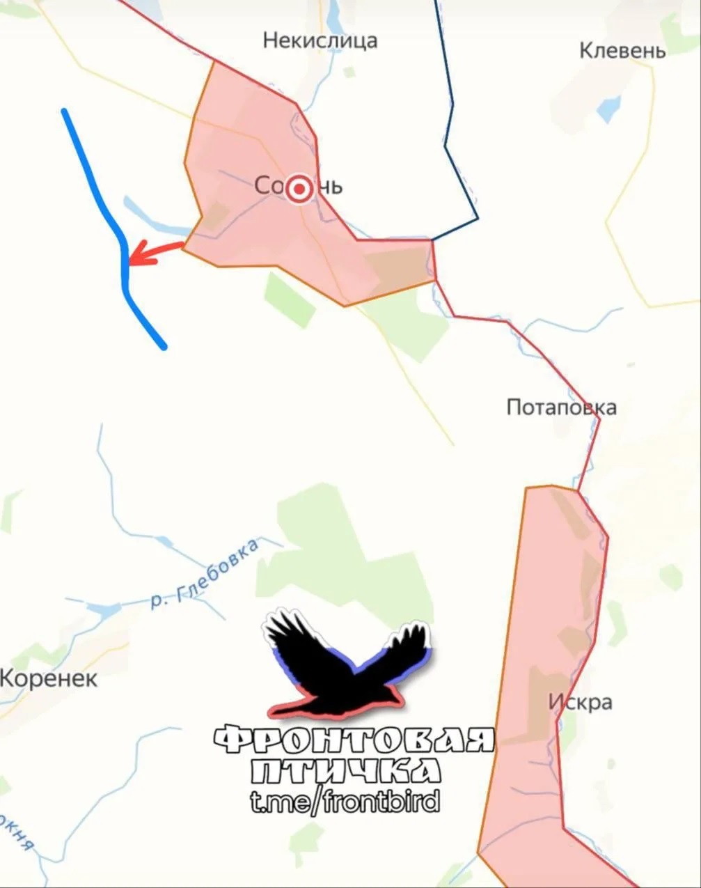 Карта продвижения группировки «Север», 24 марта 2026 г.