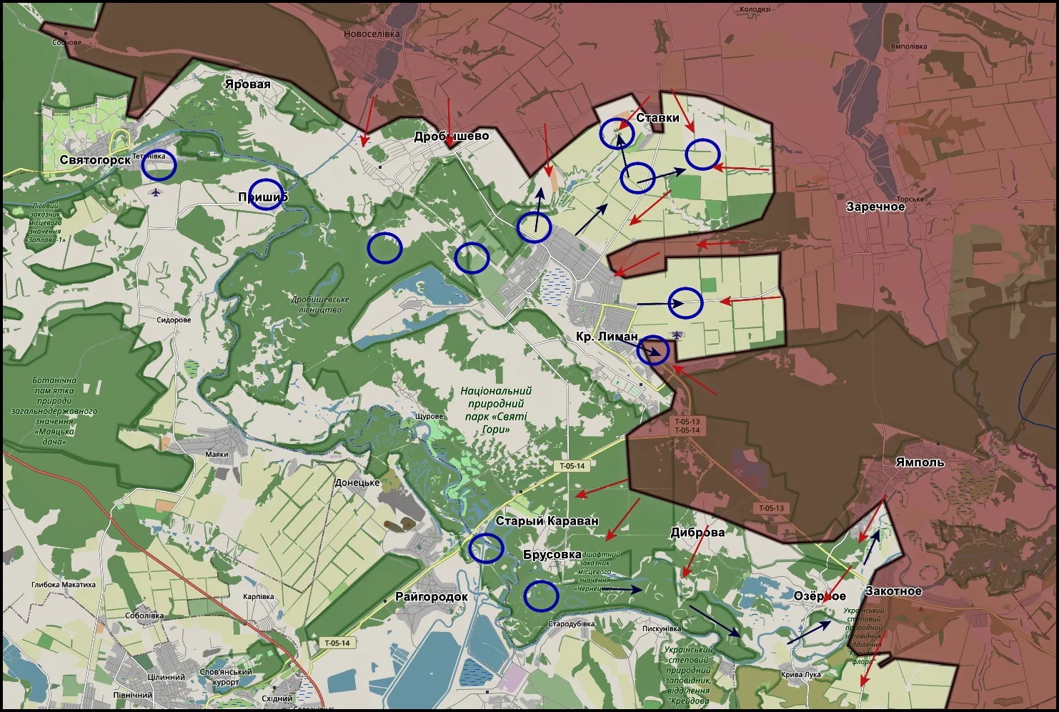 Карта СВО 2 апреля 2026 года. Краснолиманское направление.