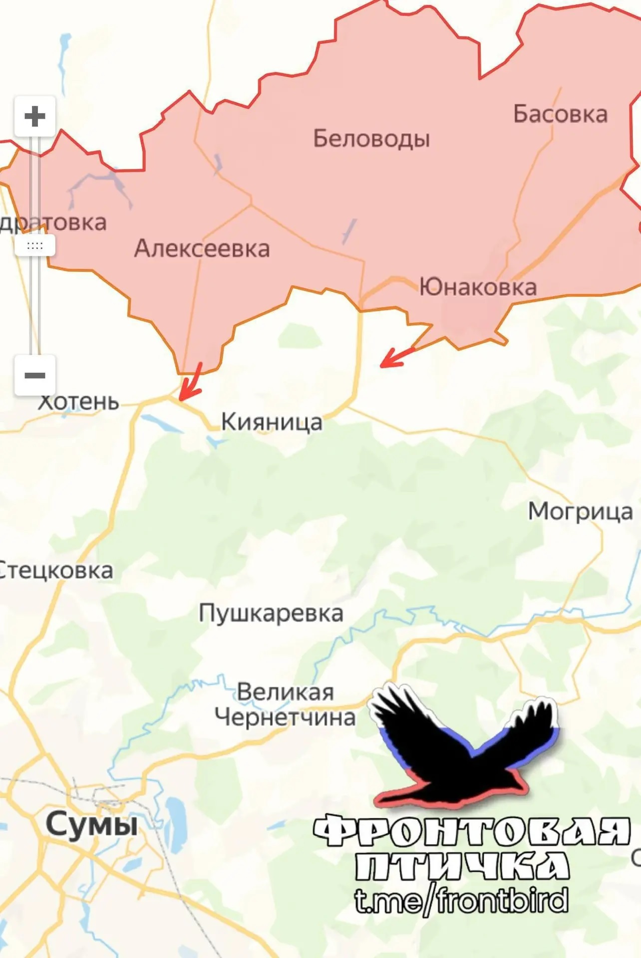 Карта продвижения группировки «Север», 17 апреля 2026 г.