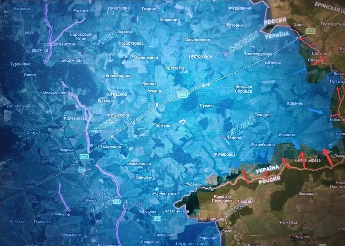 Карта продвижения группировки «Север», 21 марта 2026 г.