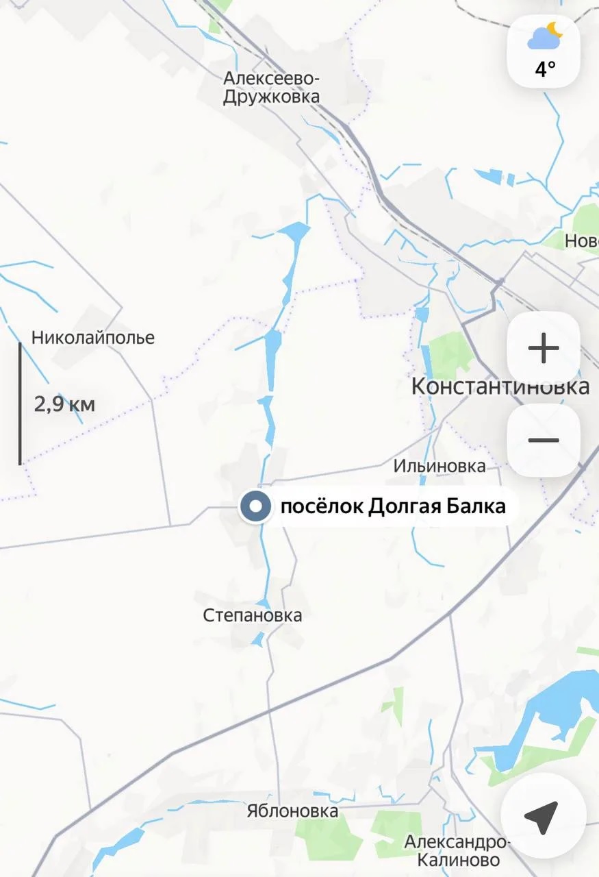 Карта СВО 28 апреля 2026 года. Константиновское направление.