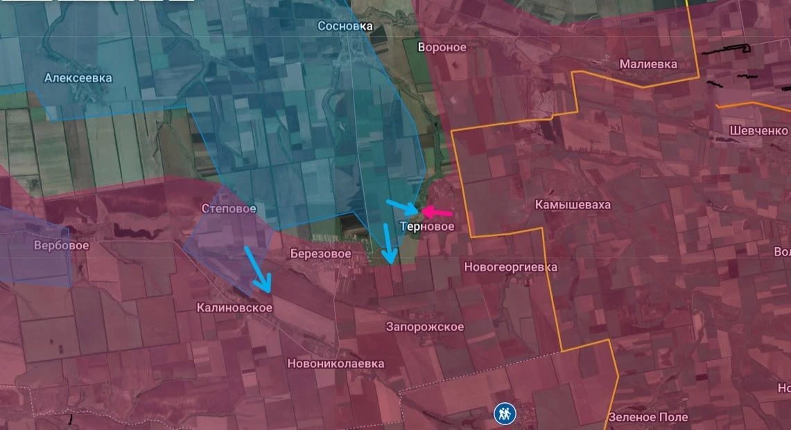 Карта СВО 8 апреля 2026 года. Днепропетровское направление.