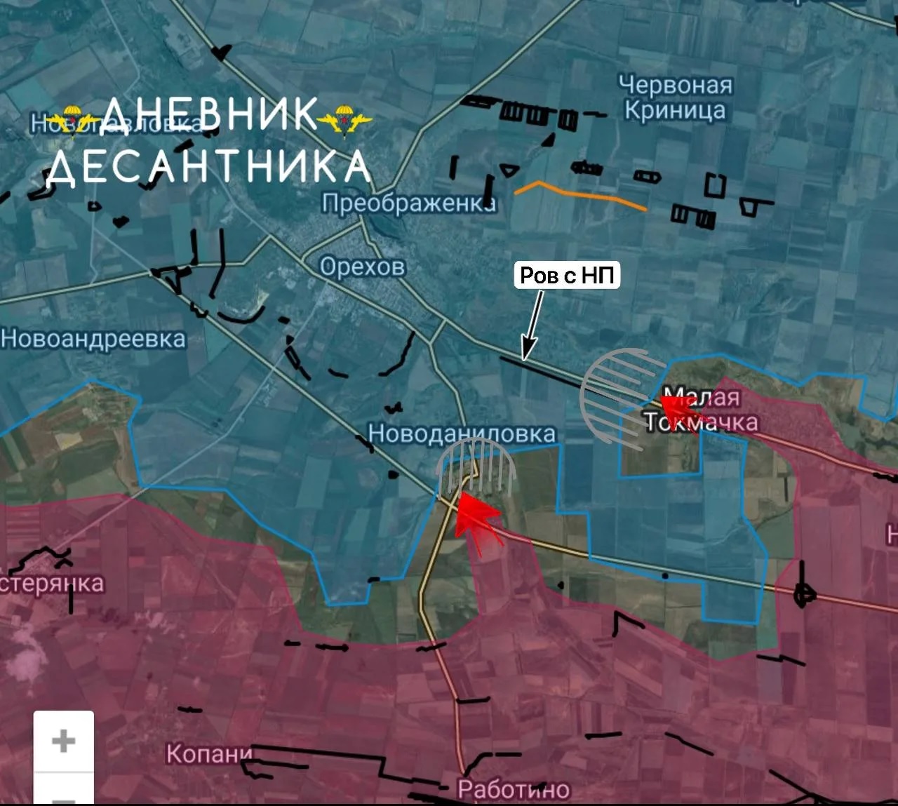 Карта СВО 28 апреля 2026 года. Запорожское направление.