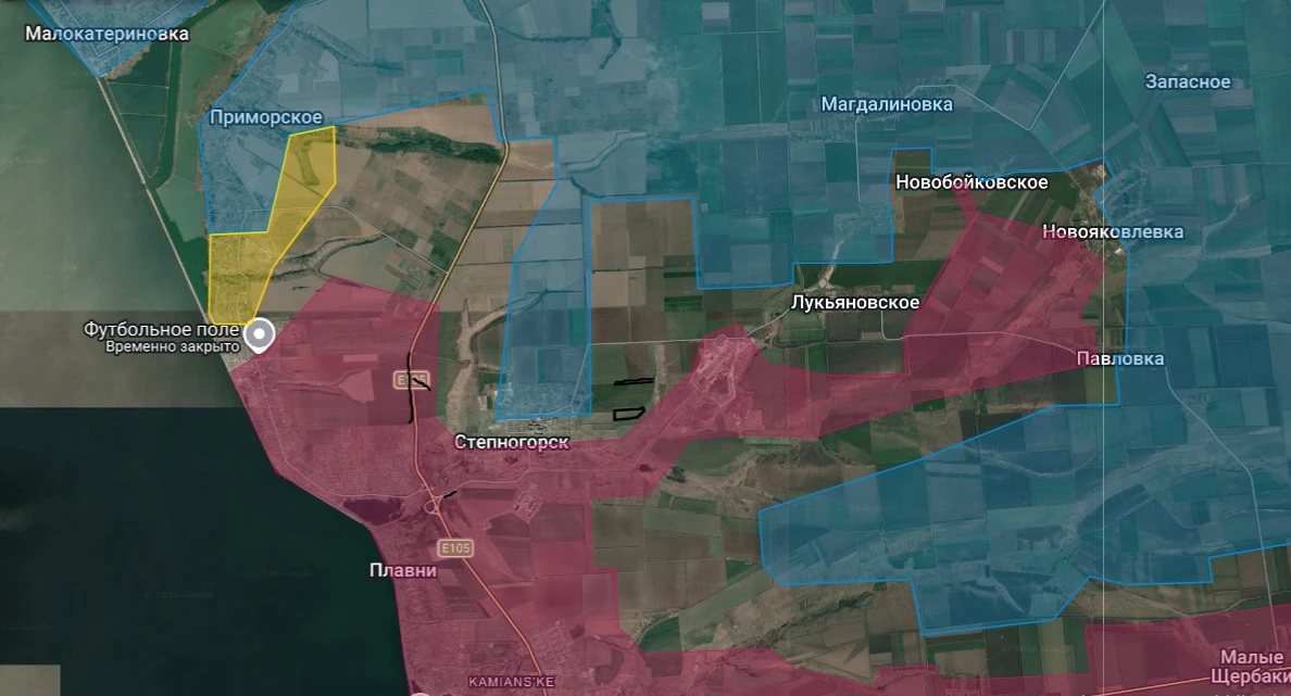  Карта СВО 29 апреля 2026 года. Запорожское направление.