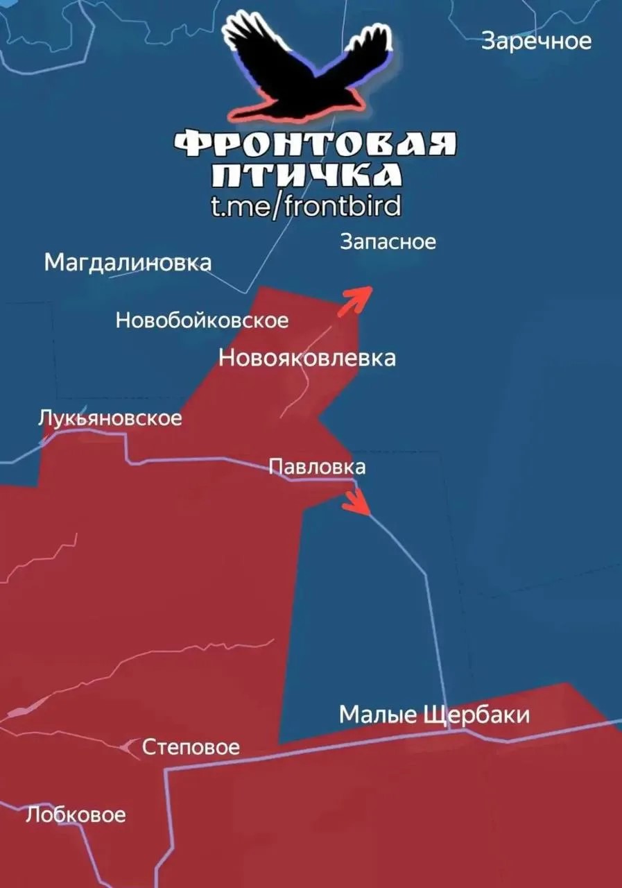 Карта СВО 27 июля 2026 года. Запорожское направление.
