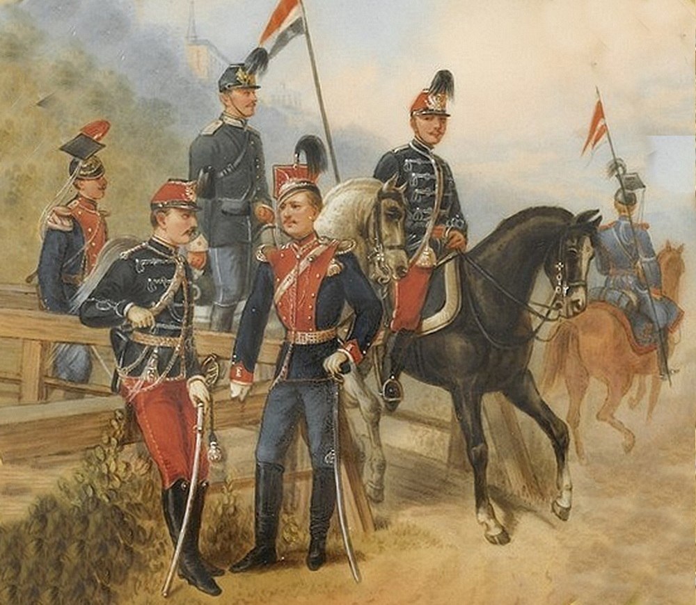 Рядовые и офицеры 5-го уланского Литовского полка, в котором дольше всего служила Надежда Дурова