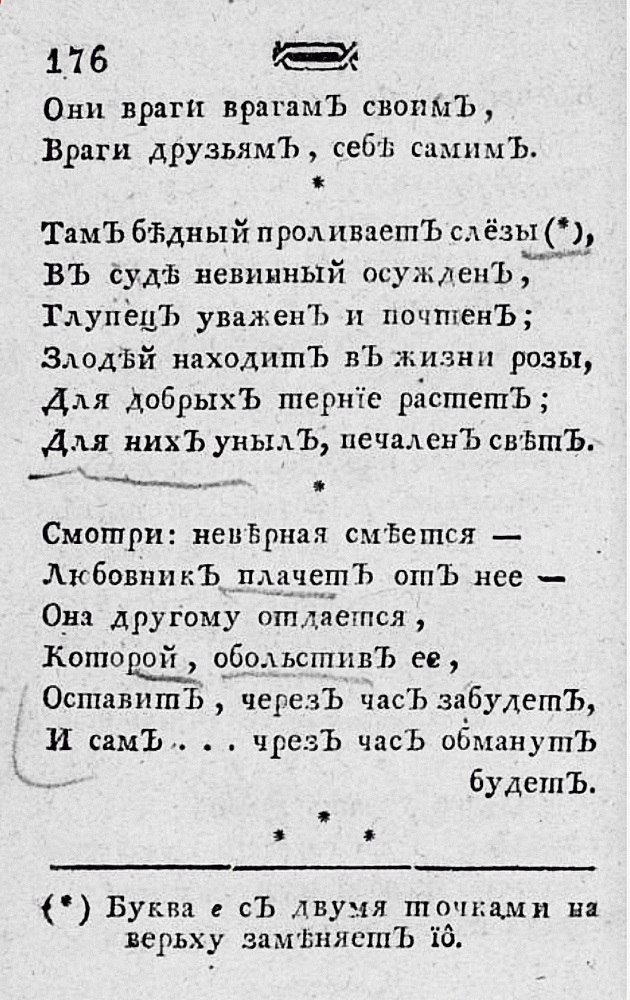 Первое появление буквы «ё» в печатном произведении