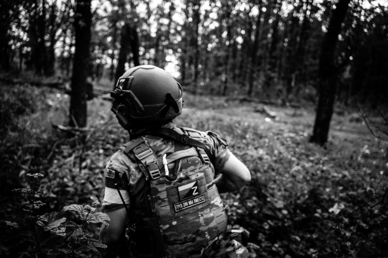 Штурмовик 150-й дивизии ВС РФ с позывным «Супра» на Марьинском направлении. Июль 2023 г. 