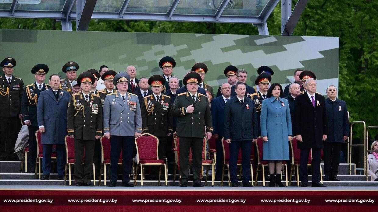 Руководство Белоруссии на военном параде в Минске 09.05.2025 / president.gov.by 