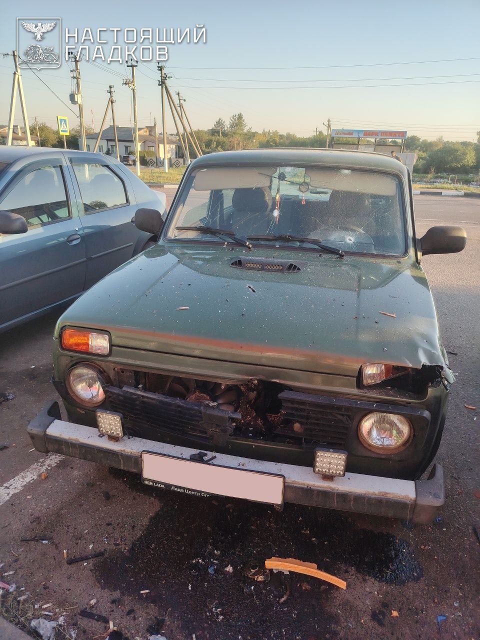 Последствия удара дрона ВСУ по коммерческому объекту в селе Весёлая Лопань.