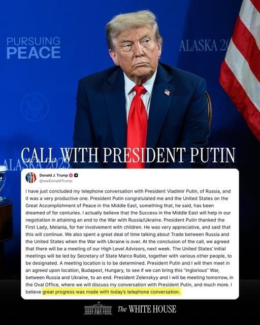 Трамп анонсирует встречу с Зеленским сообщением о диалоге с Путиным