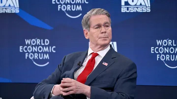 Министр финансов США Скотт Бессент на 56-м ВЭФ в Давосе