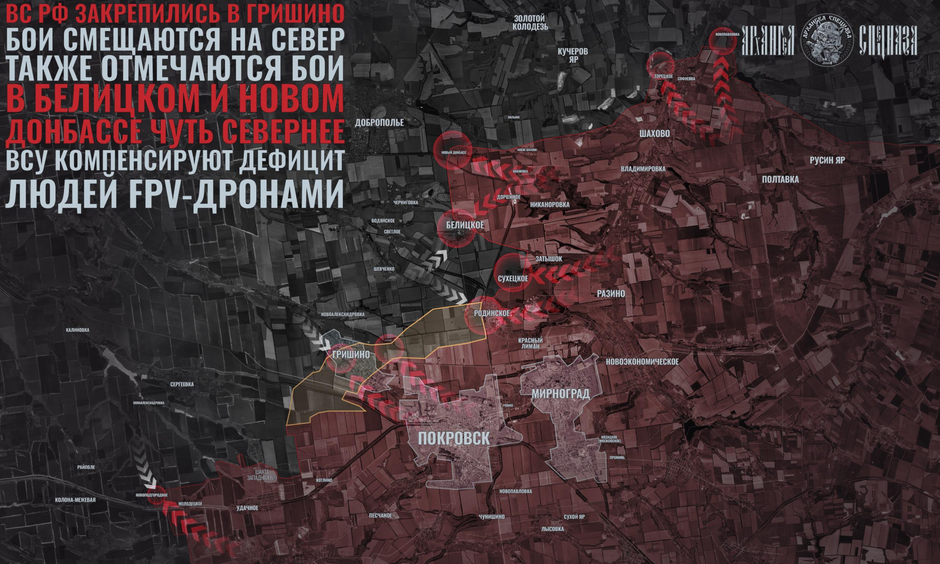 Карта СВО 13 февраля 2026 года. Красноармейское направление