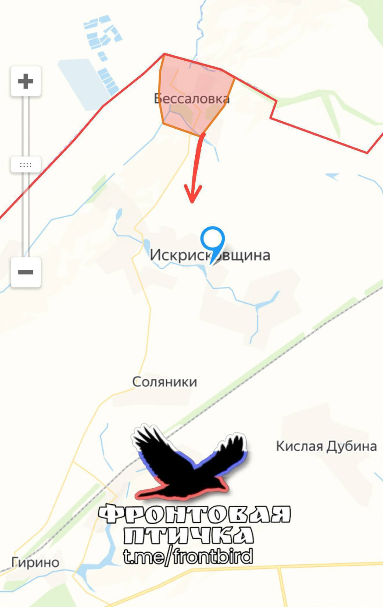 Карта продвижения группировки «Север», 13 февраля 2026 г.