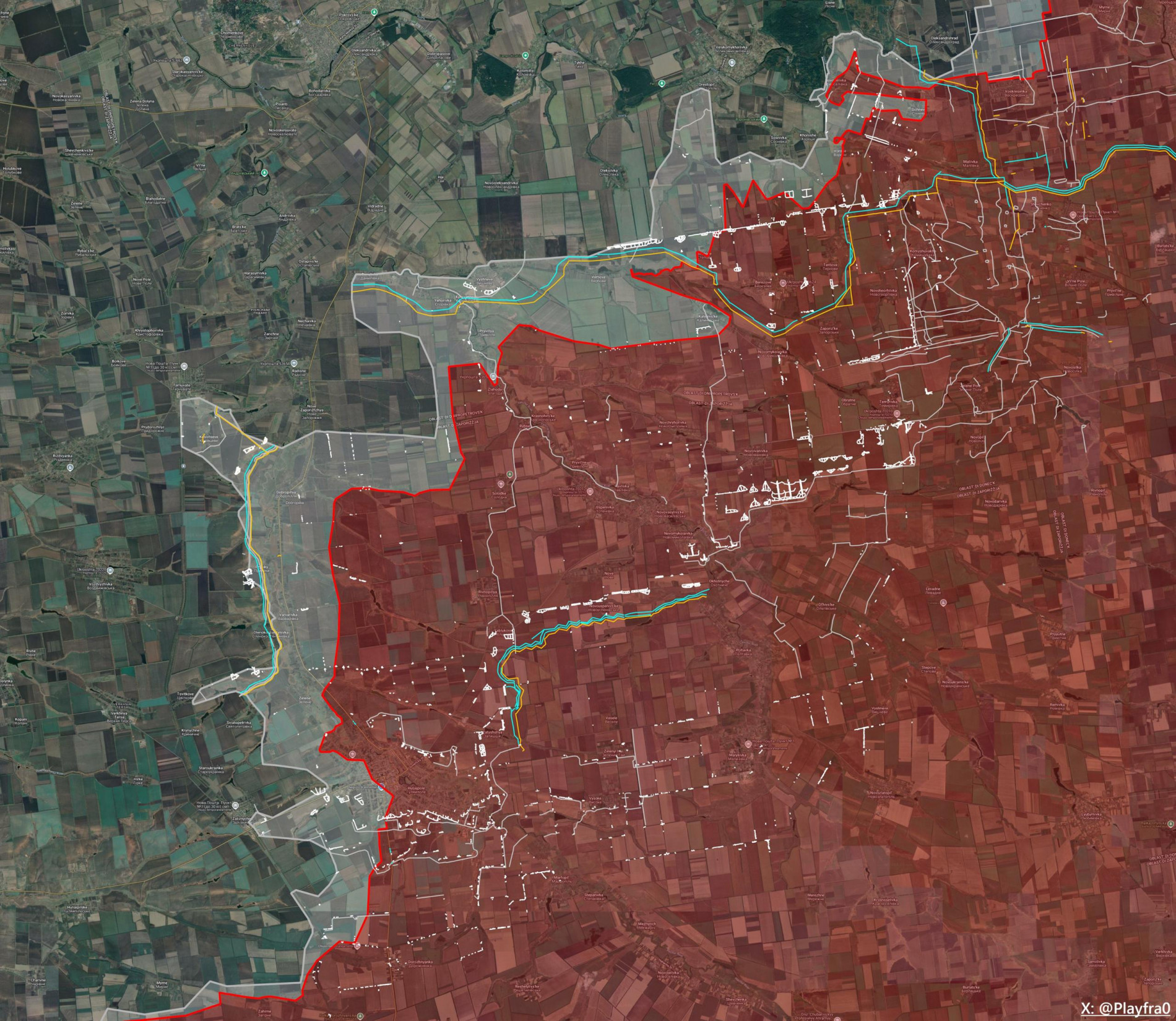 Карта СВО 14 февраля 2026 года. Запорожское направление