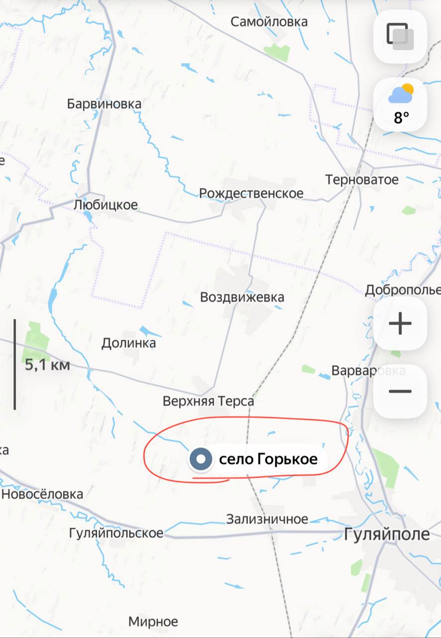 Карта СВО 1 марта 2026 года. Запорожское направление.