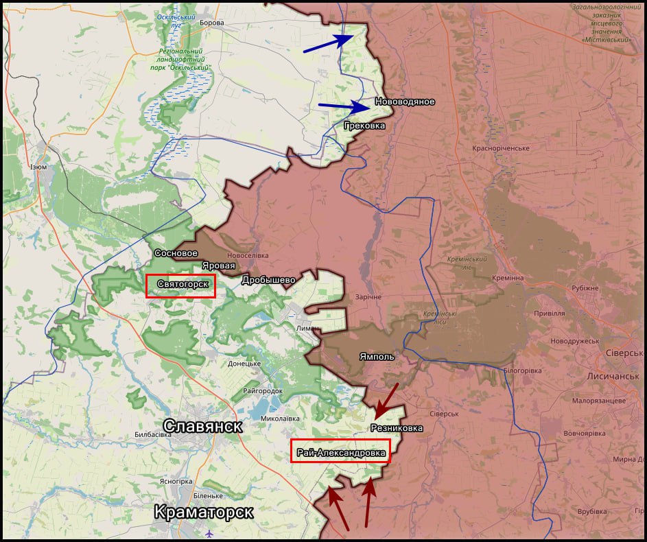 Карта СВО 7 марта 2026 года. Краснолиманское направление.
