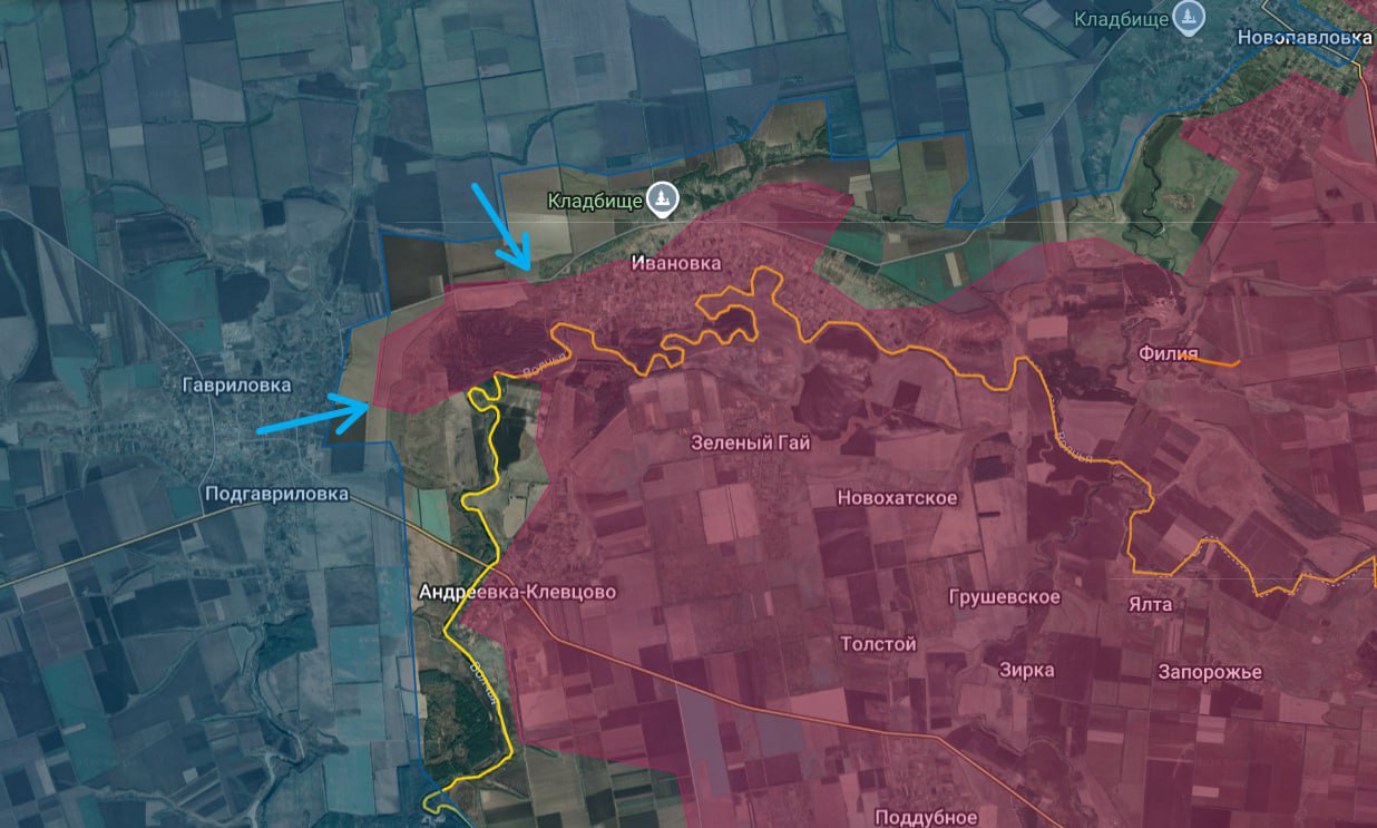 Карта СВО 7 марта 2026 года. Днепропетровское направление.
