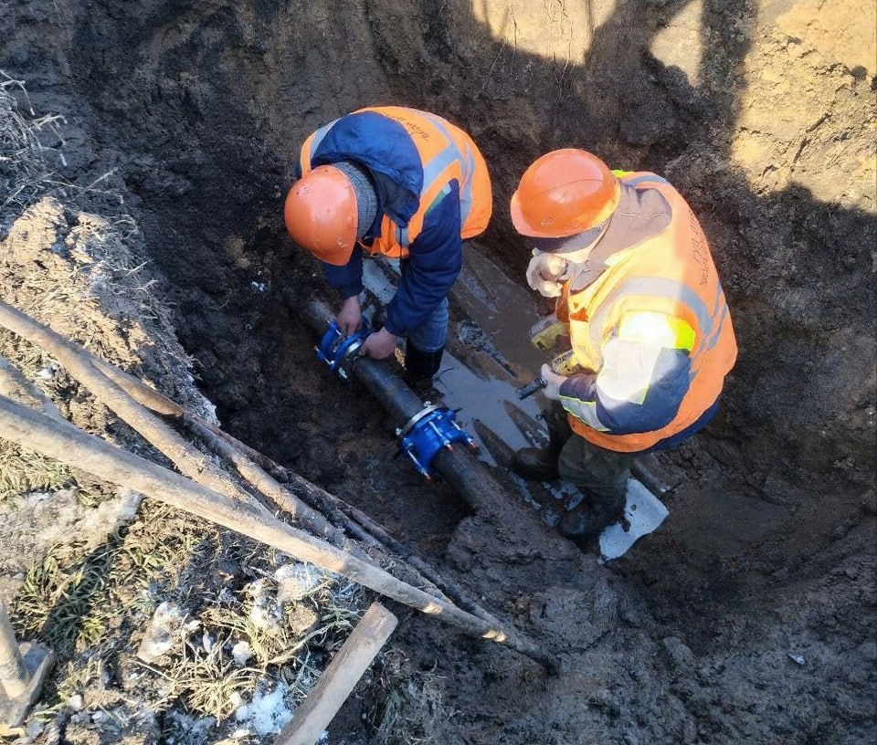 Восстановительные работы на водопроводе