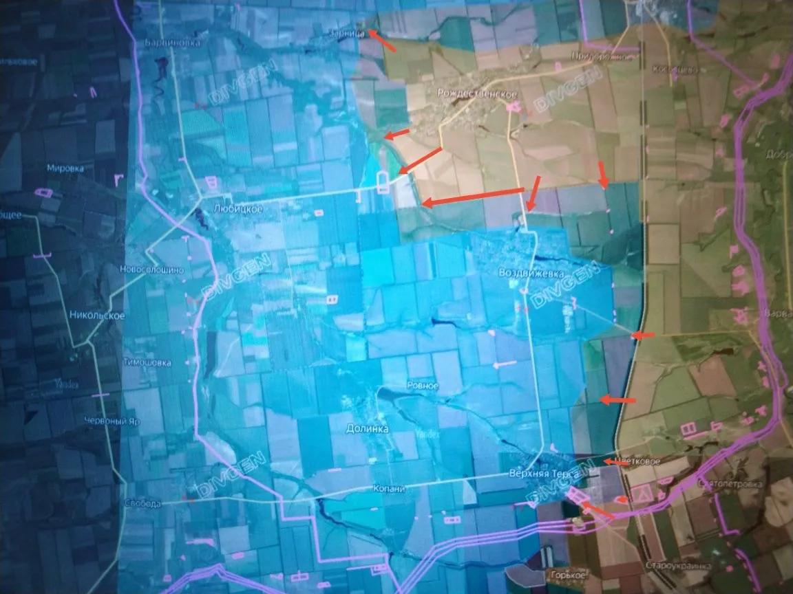 Карта СВО 15 марта 2026 года. Запорожское направление.