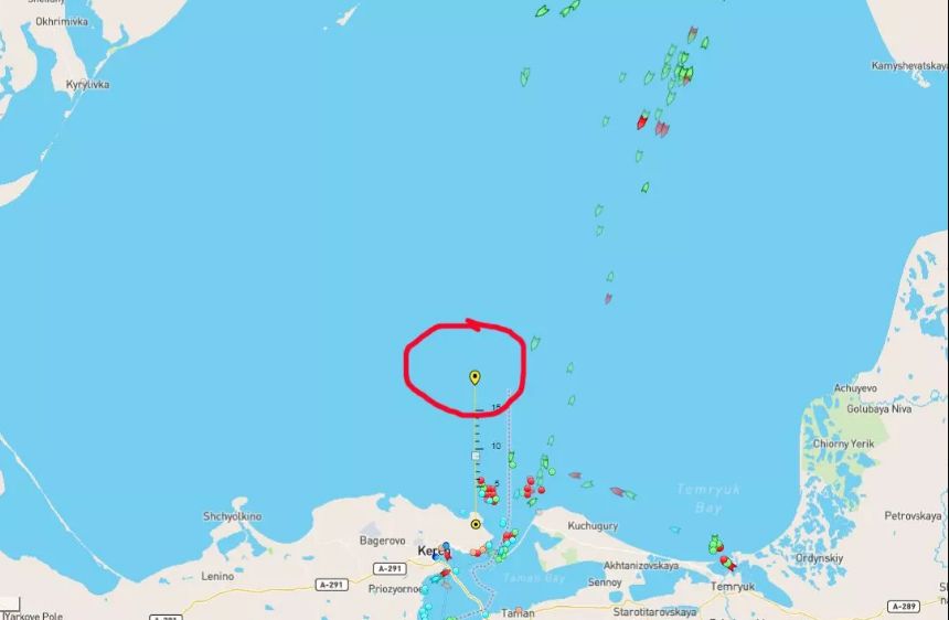 Ситуация в Азовском море днём 9 декабря