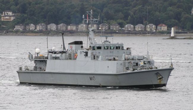 Списанный ветеран британского флота HMS М 110 Ramsey