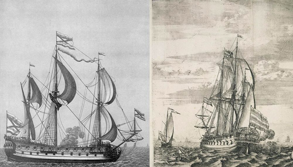 Русские корабли на гравюрах Адриана Шхонебека (1700 г.)