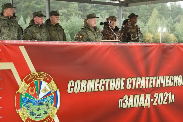 Открытие совместных военных учений «Запад – 2021»