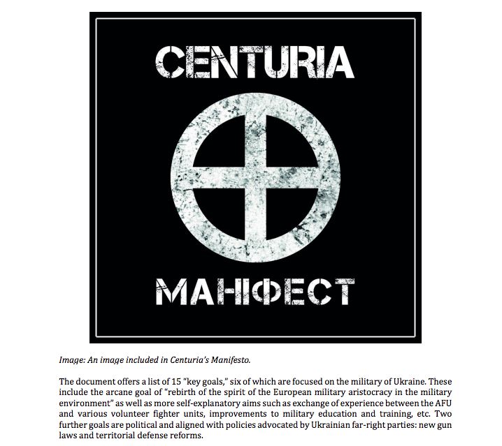 Страница доклада «Ультраправая группа обосновалась в главном западном центре военной подготовки Украины»